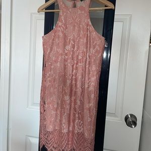 Express dress, size XS,coral pink and beige